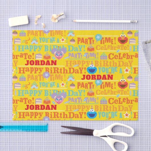 Sesame Pals Celebration Pattern Seidenpapier (Handwerk)