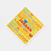 Sesame Pals Celebration Pattern Serviette (Ecke)