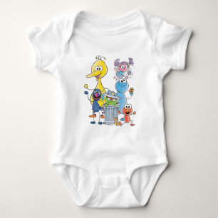 Sesame Pals Doodley Graphic Baby Strampler