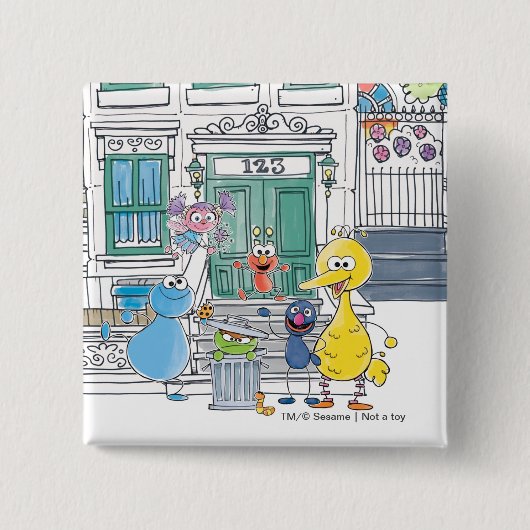 Sesame Pals Doodley Graphic Button (Vorderseite)