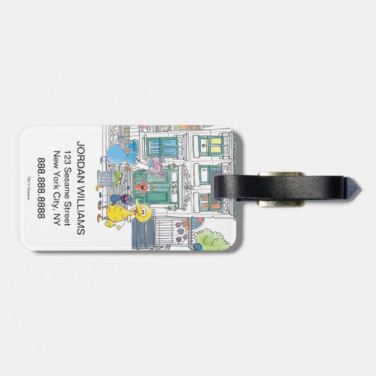 Sesame Pals Doodley Graphic Gepäckanhänger (Rückseite horizontal)