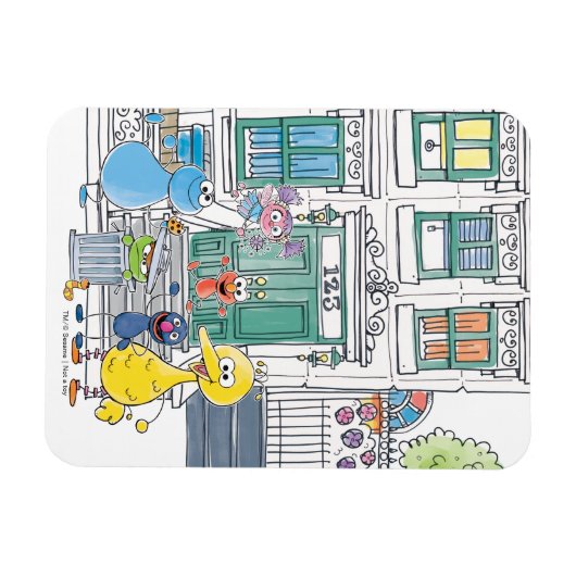 Sesame Pals Doodley Graphic Magnet (Horizontal)