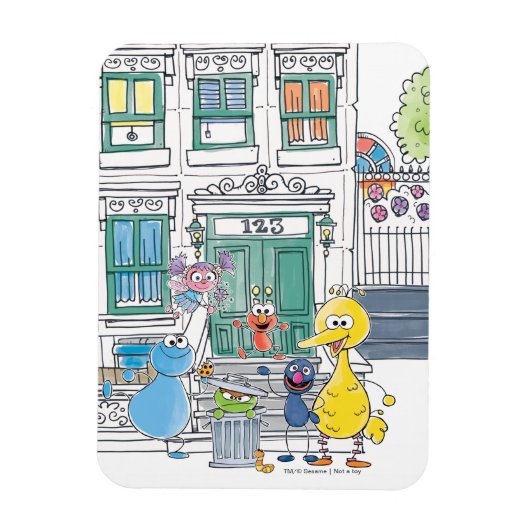 Sesame Pals Doodley Graphic Magnet (Vertikal)