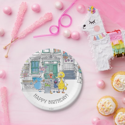 Sesame Pals Doodley Graphic Pappteller (Party)