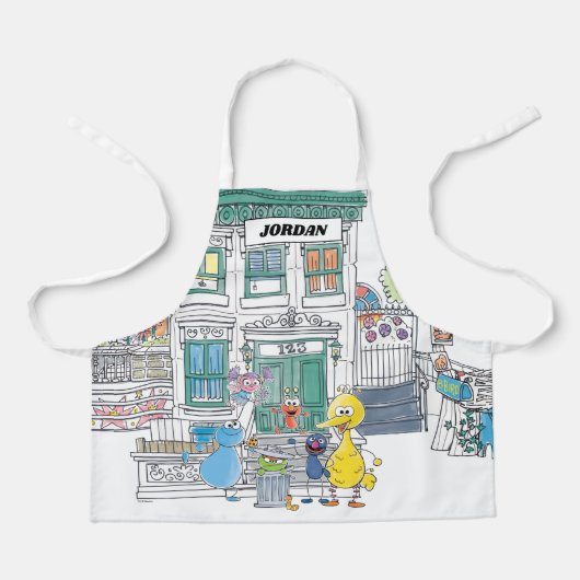 Sesame Pals Doodley Graphic Schürze (Vorderseite)