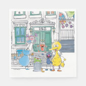 Sesame Pals Doodley Graphic Serviette (Vorderseite)