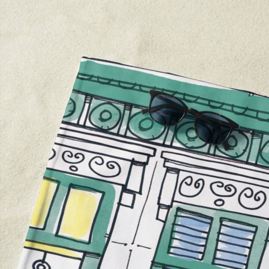 Sesame Pals Doodley Graphic Strandtuch (Beispiel)