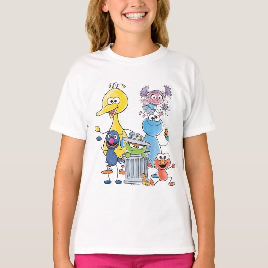 Sesame Pals Doodley Graphic T-Shirt (Vorderseite)