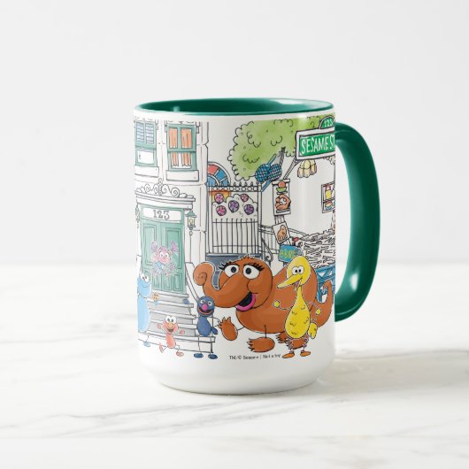Sesame Pals Doodley Graphic Tasse (VorderseiteRechts)