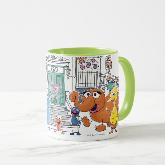 Sesame Pals Doodley Graphic Tasse (VorderseiteRechts)