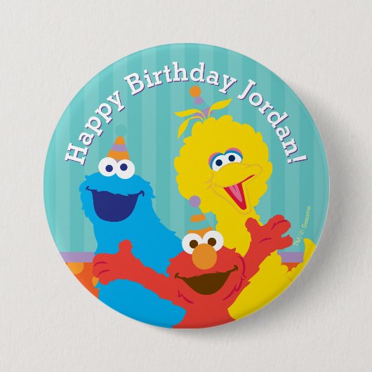 Sesame Pals Geburtstagsfeier Button (Vorderseite)