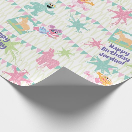 Sesame Pals Piñata Party Pattern Geschenkpapier (Ecke)