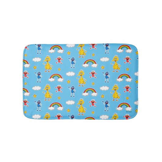 Sesame Pals Rainbow Doodley Pattern Badematte (Vorderseite)