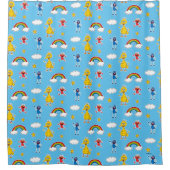Sesame Pals Rainbow Doodley Pattern Duschvorhang (Vorderseite)