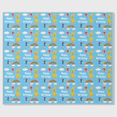 Sesame Pals Rainbow Doodley Pattern Geschenkpapier (Flach)