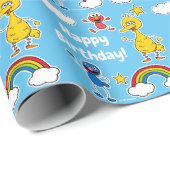 Sesame Pals Rainbow Doodley Pattern Geschenkpapier (Rolleneckpunkt)