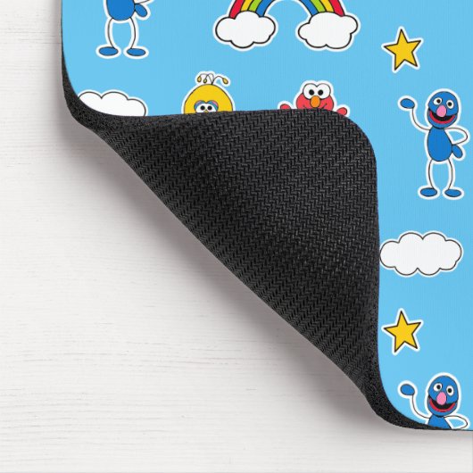 Sesame Pals Rainbow Doodley Pattern Mousepad (Ecke)
