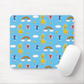 Sesame Pals Rainbow Doodley Pattern Mousepad (Mit Mouse)