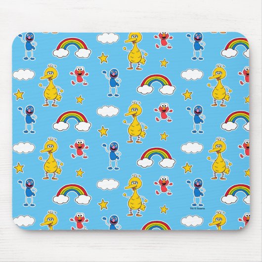 Sesame Pals Rainbow Doodley Pattern Mousepad (Vorne)