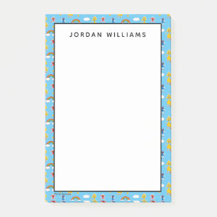 Sesame Pals Rainbow Doodley Pattern Post-it Klebezettel