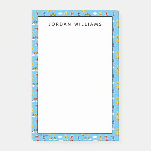 Sesame Pals Rainbow Doodley Pattern Post-it Klebezettel (Vorderseite)