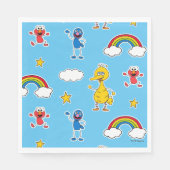 Sesame Pals Rainbow Doodley Pattern Serviette (Vorderseite)