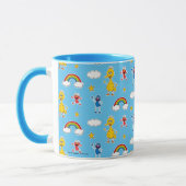 Sesame Pals Rainbow Doodley Pattern Tasse (Links)