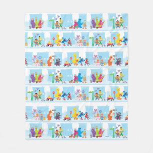 Sesame Pals Spaziergang entlang der Sesamstraße M Fleecedecke