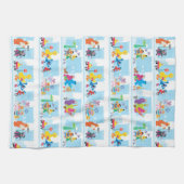 Sesame Pals Spaziergang entlang der Sesamstraße Mu Geschirrtuch (Horizontal)