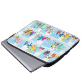 Sesame Pals Spaziergang entlang der Sesamstraße Mu Laptopschutzhülle (Vorne Knopf)