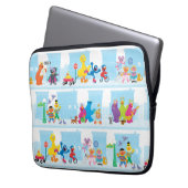 Sesame Pals Spaziergang entlang der Sesamstraße Mu Laptopschutzhülle (Vorderseite Links)