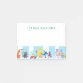 Sesame Pals Spaziergang entlang der Sesamstraße Mu Post-it Klebezettel (Vorderseite)