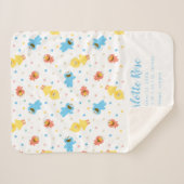 Sesame Pals White Polka Dot Birth Stats Sherpadecke (Vorderseite (Horizontal))