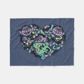 Sesame Sesame | Count von Count Doodle Heart Fleecedecke (Vorderseite (Horizontal))