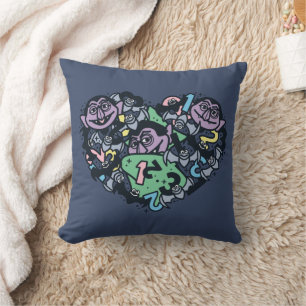 Sesame Sesame Count von Count Doodle Heart Kissen
