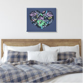 Sesame Sesame | Count von Count Doodle Heart Leinwanddruck (Insitu (Schlafzimmer))