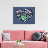 Sesame Sesame | Count von Count Doodle Heart Leinwanddruck (Insitu (Wohnzimmer))
