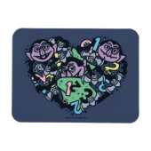 Sesame Sesame | Count von Count Doodle Heart Magnet (Horizontal)