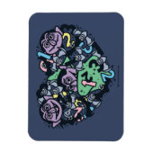 Sesame Sesame | Count von Count Doodle Heart Magnet (Vertikal)