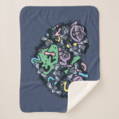 Sesame Sesame | Count von Count Doodle Heart Sherpadecke (Vorderseite)