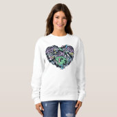 Sesame Sesame | Count von Count Doodle Heart Sweatshirt (Vorne ganz)