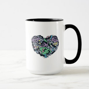Sesame Sesame Count von Count Doodle Heart Tasse