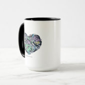 Sesame Sesame | Count von Count Doodle Heart Tasse (Vorderseite Links)