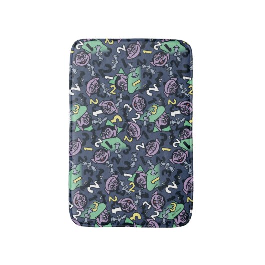 Sesame Sesame | Count von Count Doodle Pattern Badematte (Vorderseite Vertikal)