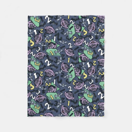Sesame Sesame | Count von Count Doodle Pattern Fleecedecke (Vorderseite)