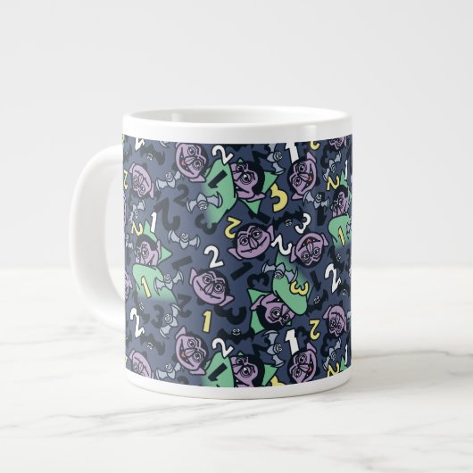 Sesame Sesame | Count von Count Doodle Pattern Jumbo-Tasse (Vorderseite Links)
