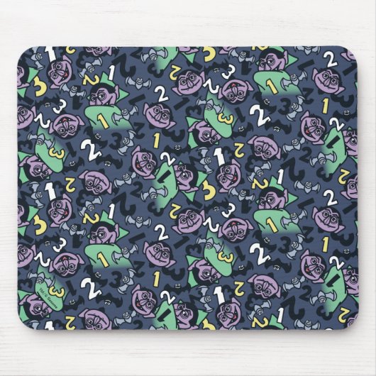 Sesame Sesame | Count von Count Doodle Pattern Mousepad (Vorne)