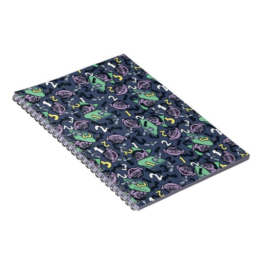 Sesame Sesame | Count von Count Doodle Pattern Notizblock (Rechte Seite)