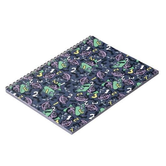 Sesame Sesame | Count von Count Doodle Pattern Notizblock (Linke Seite)