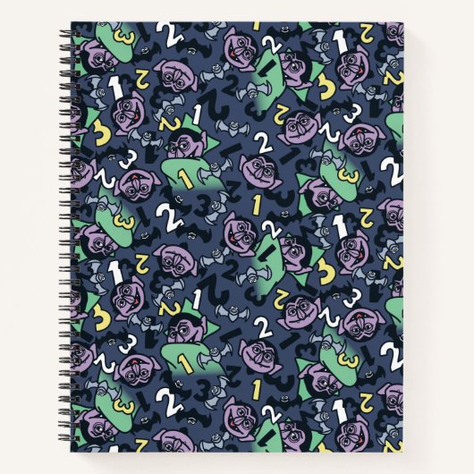 Sesame Sesame | Count von Count Doodle Pattern Notizblock (Vorderseite)